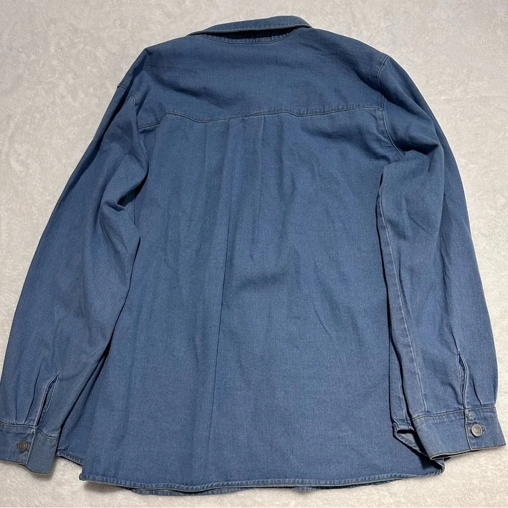 Club Z Collection Denim Button Down Shirt Plus Size 2X
